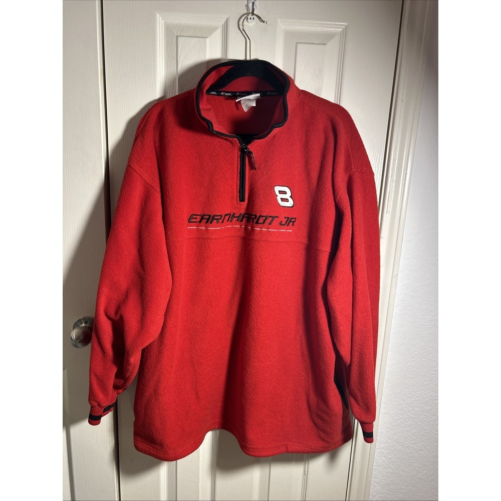 Chase Authentica Dale Earnhardt Jr 1/4 Zip Fleece Pullover Red/Black Size 2XL